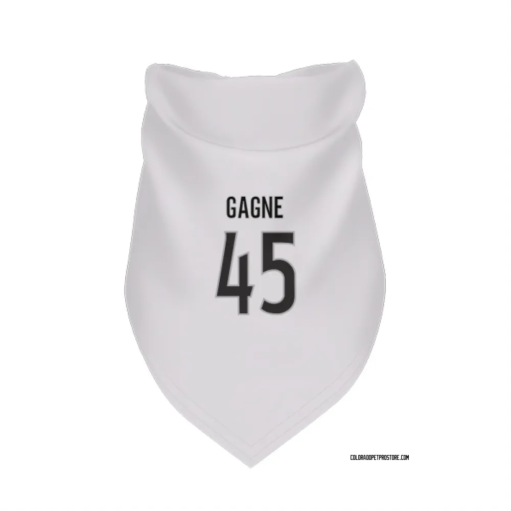 Colorado Avalanche Alex Gagne White Pet Bandana for Dog & Cat