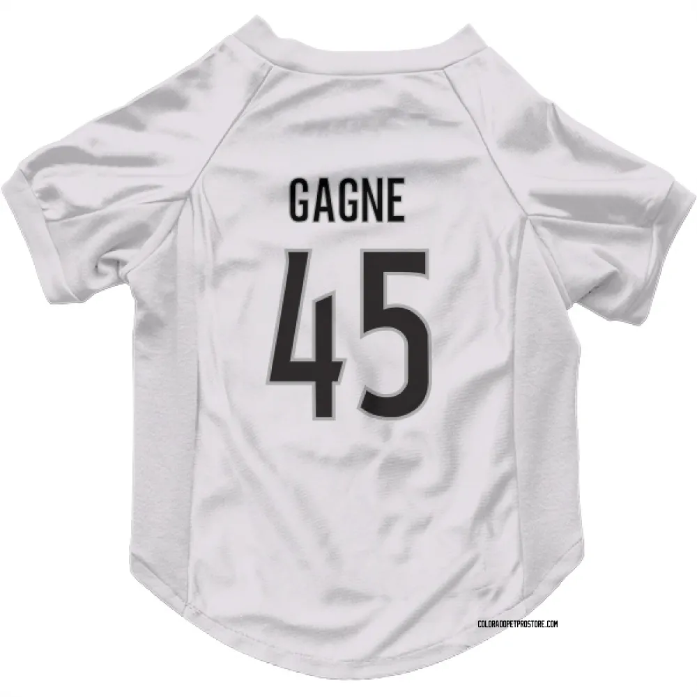 Colorado Avalanche Alex Gagne White Pet Jersey for Dog & Cat