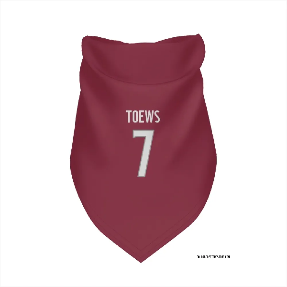 Colorado Avalanche Devon Toews Burgundy Pet Bandana for Dog & Cat