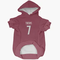 Colorado Avalanche Devon Toews Burgundy Pet Hoodie for Dog & Cat