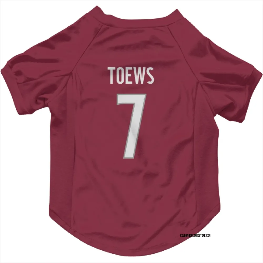 Colorado Avalanche Devon Toews Burgundy Pet Jersey for Dog & Cat