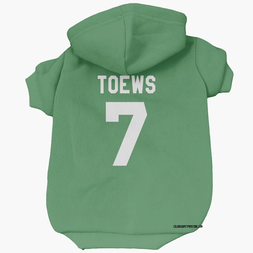 Colorado Avalanche Devon Toews Green Pet Hoodie for Dog & Cat