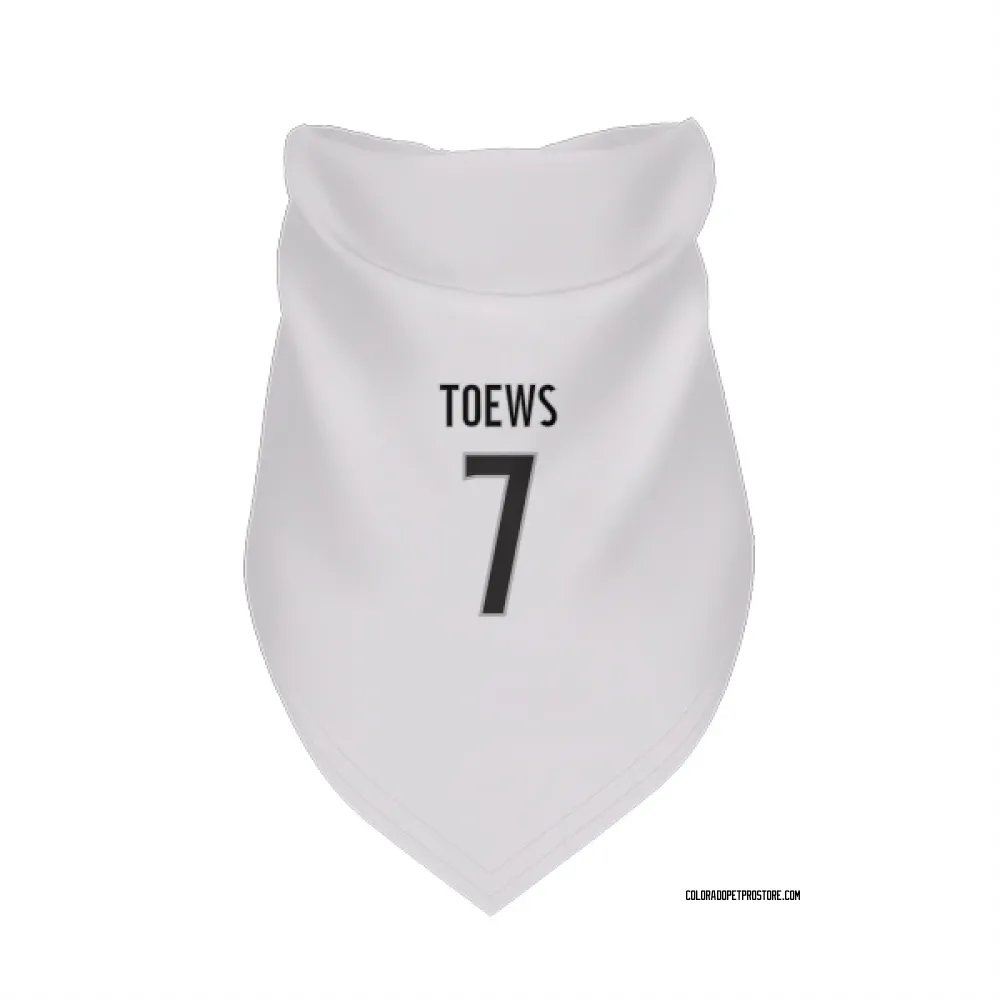 Colorado Avalanche Devon Toews White Pet Bandana for Dog & Cat