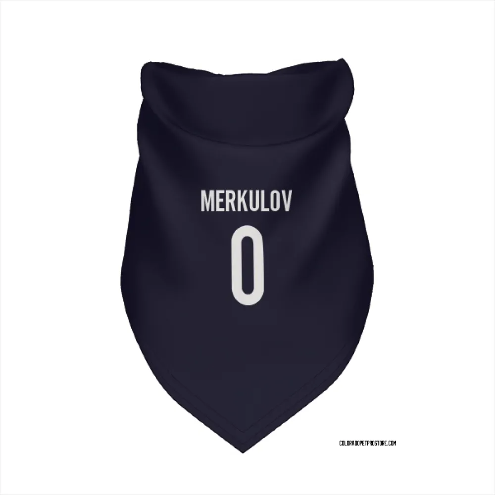 Colorado Avalanche Georgii Merkulov Navy Pet Bandana for Dog & Cat