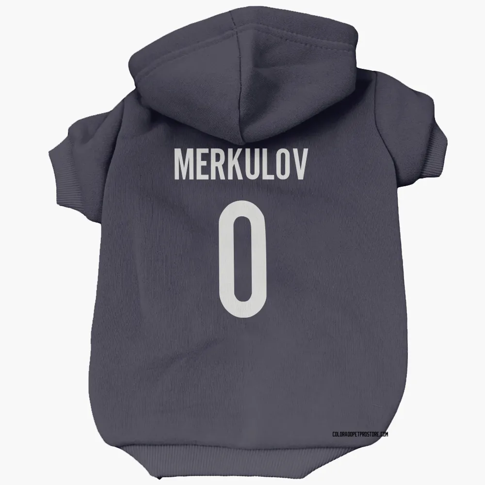 Colorado Avalanche Georgii Merkulov Navy Pet Hoodie for Dog & Cat