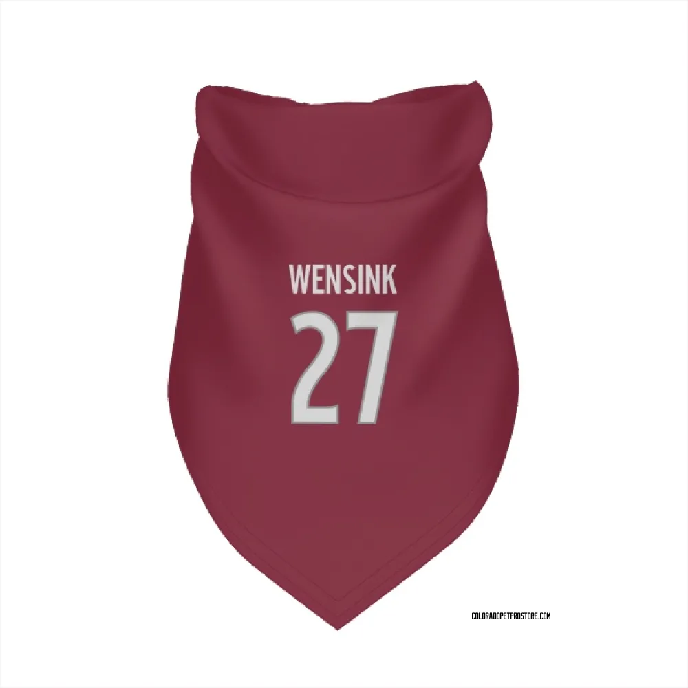 Colorado Avalanche John Wensink Burgundy Pet Bandana for Dog & Cat