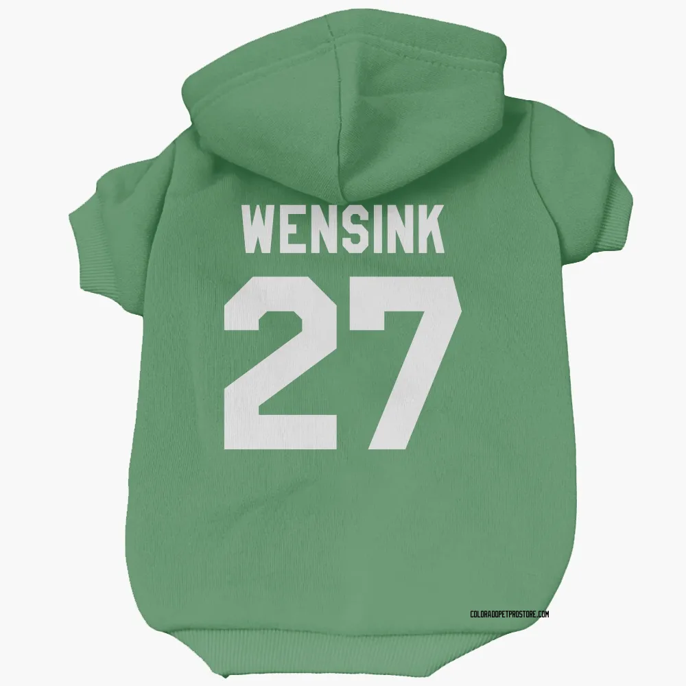 Colorado Avalanche John Wensink Green Pet Hoodie for Dog & Cat