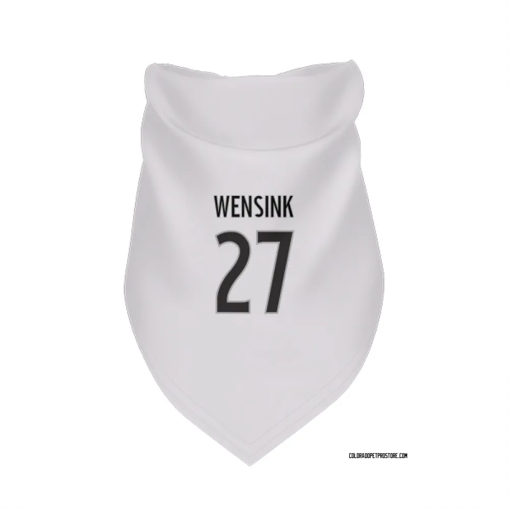 Colorado Avalanche John Wensink White Pet Bandana for Dog & Cat