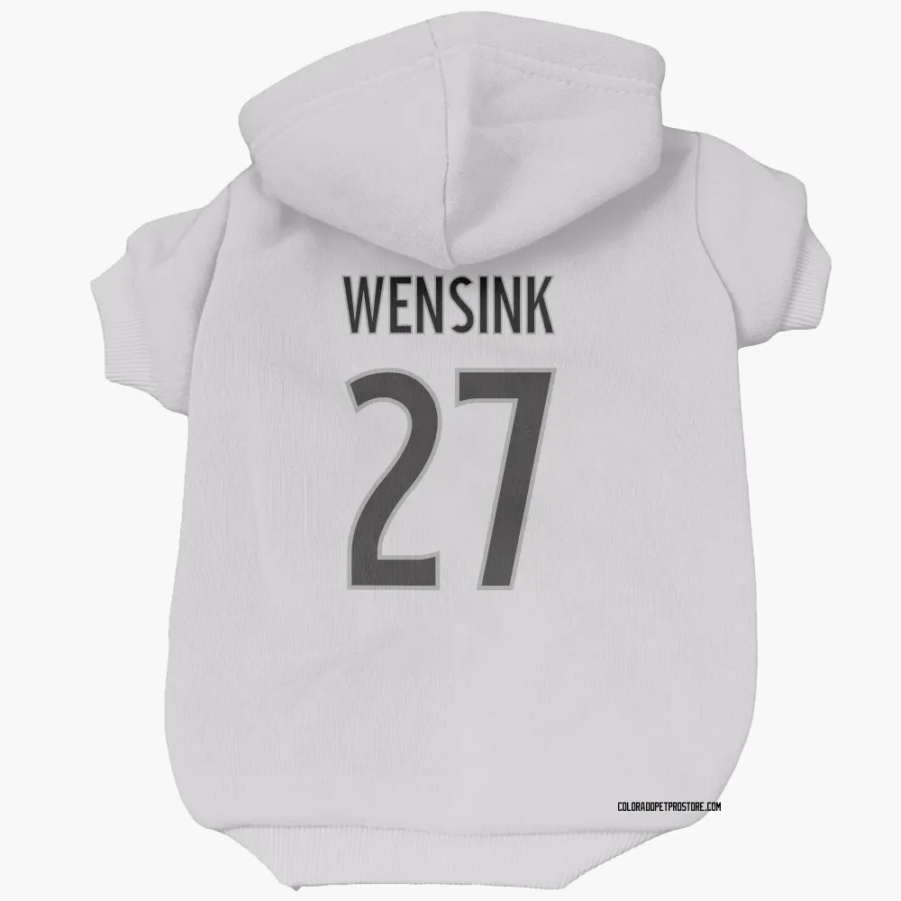 Colorado Avalanche John Wensink White Pet Hoodie for Dog & Cat