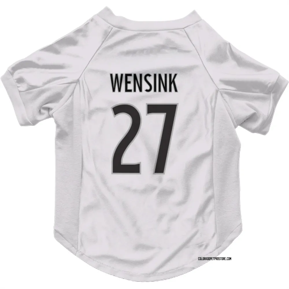 Colorado Avalanche John Wensink White Pet Jersey for Dog & Cat