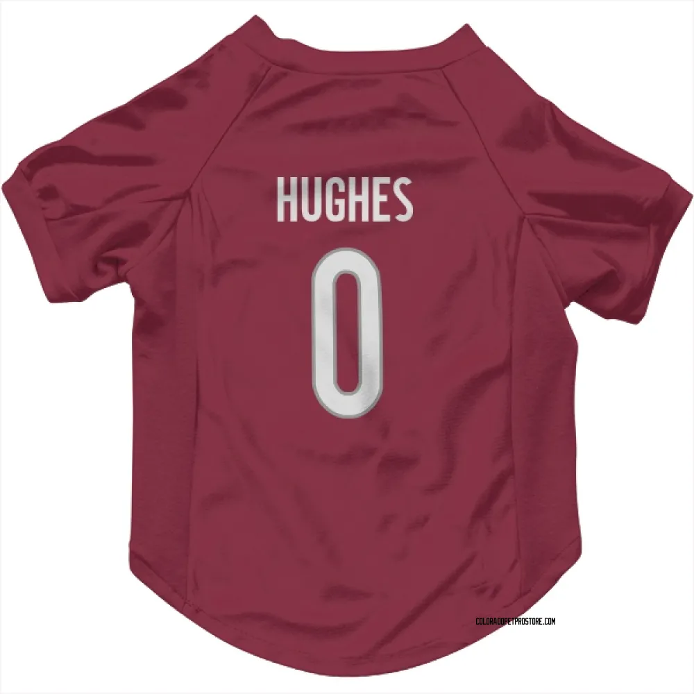 Colorado Avalanche T.J. Hughes Burgundy Pet Jersey for Dog & Cat