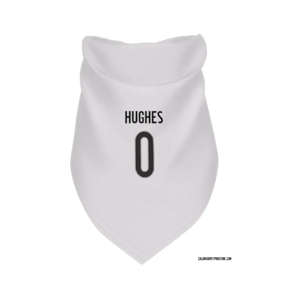 Colorado Avalanche T.J. Hughes White Pet Bandana for Dog & Cat