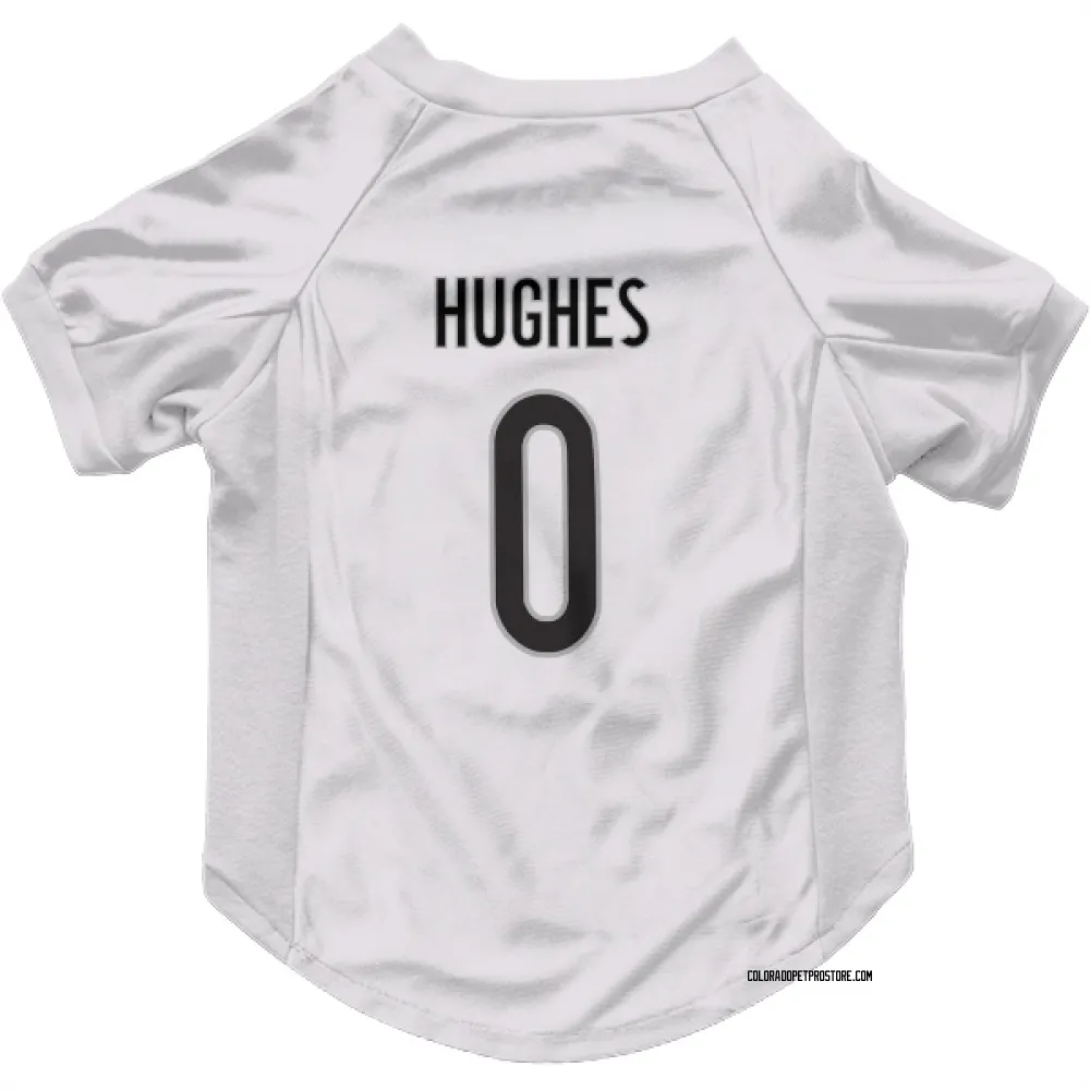Colorado Avalanche T.J. Hughes White Pet Jersey for Dog & Cat
